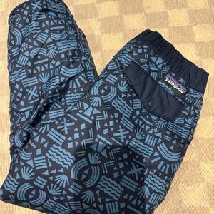 Patagonia Navy Puffball reversible Fleece Pants
